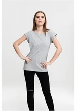 Women's T-shirt with extended shoulder grey