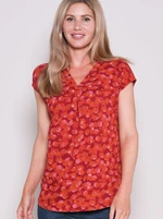 Red patterned T-shirt Brakeburn - Women