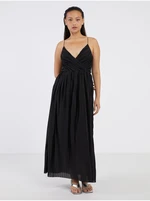 Black Pleated Maxi-dress ONLY Elema - Ladies