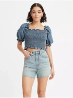 Levi&#39;s Blue women&#39;s cropped blouse with balloon sleeves Levi&#39;s - Women&#39;s®