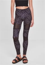 Women's Tech Mesh Leggings AOP blackflower