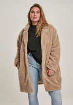 Dámský oversized Sherpa Coat pískový