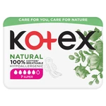 KOTEX Natural Dámske hygienické vložky Super 7 kusov