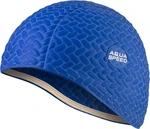 AQUA SPEED Unisex's Swimming Cap For Long Hair Bombastic Tic-Tac Navy Blue