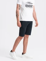 Ombre Men's BASIC cotton sweat shorts - black