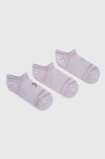 Ponožky Under Armour Essential No Show 3-pack růžová barva