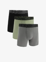 Under Armour M UA Perf Cotton 6in Boxerky 3 ks Šedá