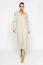 Trendyol Tas More Sustainable Midi Knit Soft Texture Dress