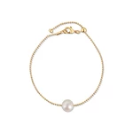 JwL Luxury Pearls Jemný pozlacený náramek s pravou perlou JL0711