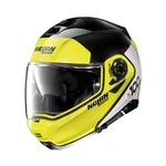 Moto helma Nolan N100-5 Plus Distinctive N-Com P/J  Glossy Black-Fluo  XS (55)