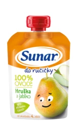 SUNAR Do ručičky ovocná kapsička hruška 4m+ 1 x 100 g