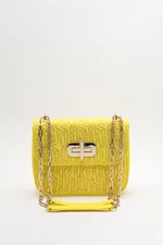 Tommy Hilfiger Handbag - TURNLOCK CROSSOVER QUILT yellow