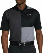 Nike Dri-Fit Victory+ Blocked Mens Polo Black/Smoke Grey/Dark Smoke Grey/White XL Camiseta polo
