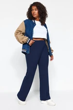 Trendyol Curve Navy Blue Jogger Žerucha Pletené tepláky