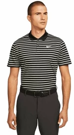 Nike Dri-Fit Victory Mens Striped Golf Polo Black/White M Polo