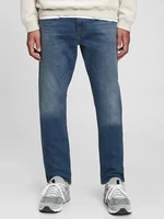 Men's blue jeans slim straight faded medium GAP