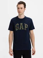 Blue Men's T-Shirt GAP Logo v-ss camo arch tee