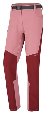 Husky   Keiry L bordo/pink, L Dámske outdoorové nohavice