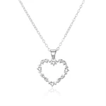 Beneto Romantický strieborný náhrdelník so zirkónmi AGS1239/47