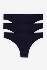 Tanga women'secret 3-pack černá barva