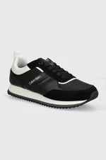 Sneakers boty Calvin Klein LOW TOP LACE UP MIX černá barva, HM0HM01399