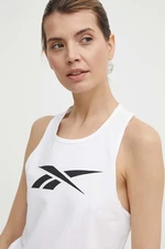 Bavlněný top Reebok bílá barva, 100029551