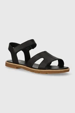 Sandály Sorel ELLA III ANKLE STRAP dámské, černá barva, 2076821010