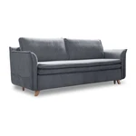 Szara aksamitna rozkładana sofa 225 cm Charming Charlie – Miuform