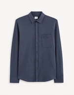 Navy blue men's shirt Celio Gaselle