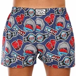 Red and blue men's patterned shorts Styx