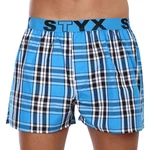 Blue men's plaid boxer shorts Styx