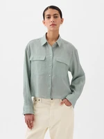 GAP Linen cropp shirt - Women's