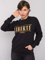 Black sweatshirt with inscription