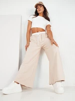 Women's wide trousers VERES, beige Dstreet