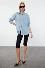 Trendyol Light Blue Oversize Denim Shirt