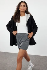 Trendyol Anthracite Fitted Mini Short Skirt