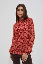 Shirt with floral collar