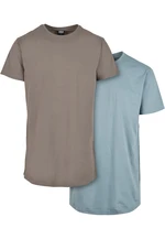 Pre-Pack Shaped Long Tee 2-Pack Asphalt/Powder Blue