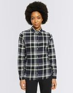 Knowledge Cotton Check Flannel Shirt 1300 Black Jet XS