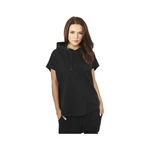 Women's Black Terry Hoody Sleeveless