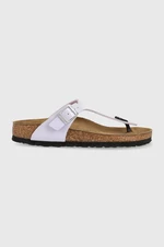 Žabky Birkenstock Gizeh dámské, fialová barva, na plochém podpatku, 1025369