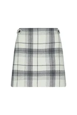 Tommy Hilfiger Sukňa - WOOL BEIGE CHECK MINI SKIRT béžová