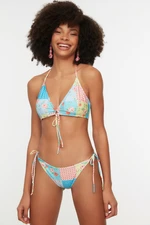 Trendyol Patchwork mintás nyakkendő részletesen kidolgozott bikini alsó