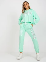 Light green tracksuit with sweatshirt