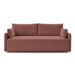 Różowa sztruksowa rozkładana sofa 211 cm Marcel – Bobochic Paris