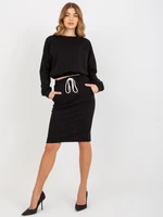 Women's set with skirt - black