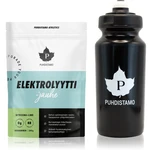 Puhdistamo Electrolyte Powder + láhev sportovní nápoj s elektrolyty Lemon lime příchuť