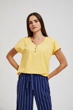 Women's blouse with buttons MOODO - yellow