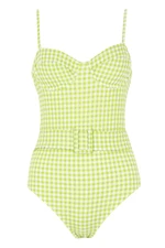 DEFACTO Regular Fit Plaid Swimsuit