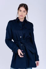 Tommy Hilfiger Coat - HERITAGE SINGLE BREASTED TRENCH dark blue
